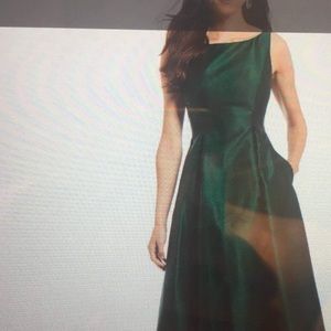 Dark green high low gown